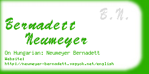 bernadett neumeyer business card